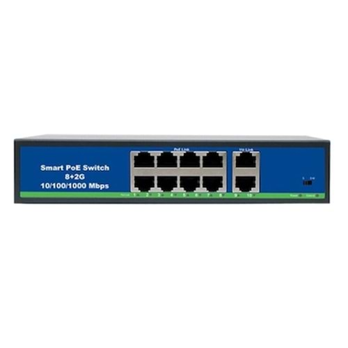 8+2 10/100/1000 Mbps Poe Switch