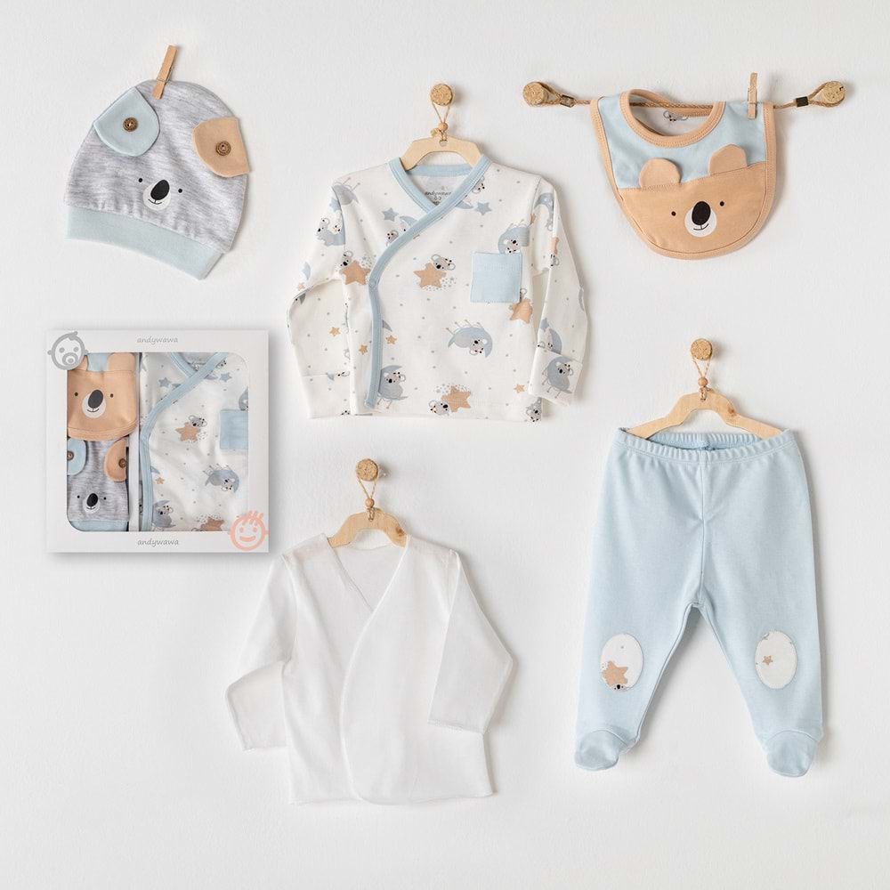 BEBEK HASTANE ÇIKIŞI 5 PCS NEWBORN SET KOALA