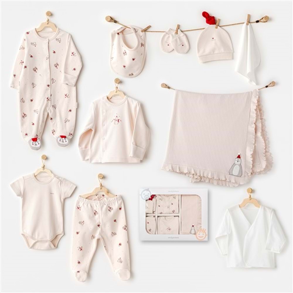 BEBEK HASTANE ÇIKIŞI 10 PCS NEWBORN SET PENGUIN