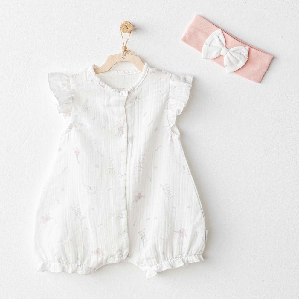 BEBEK TULUM TAKIM ROMPER BAND SET LOVE FAMILY MUSLIN