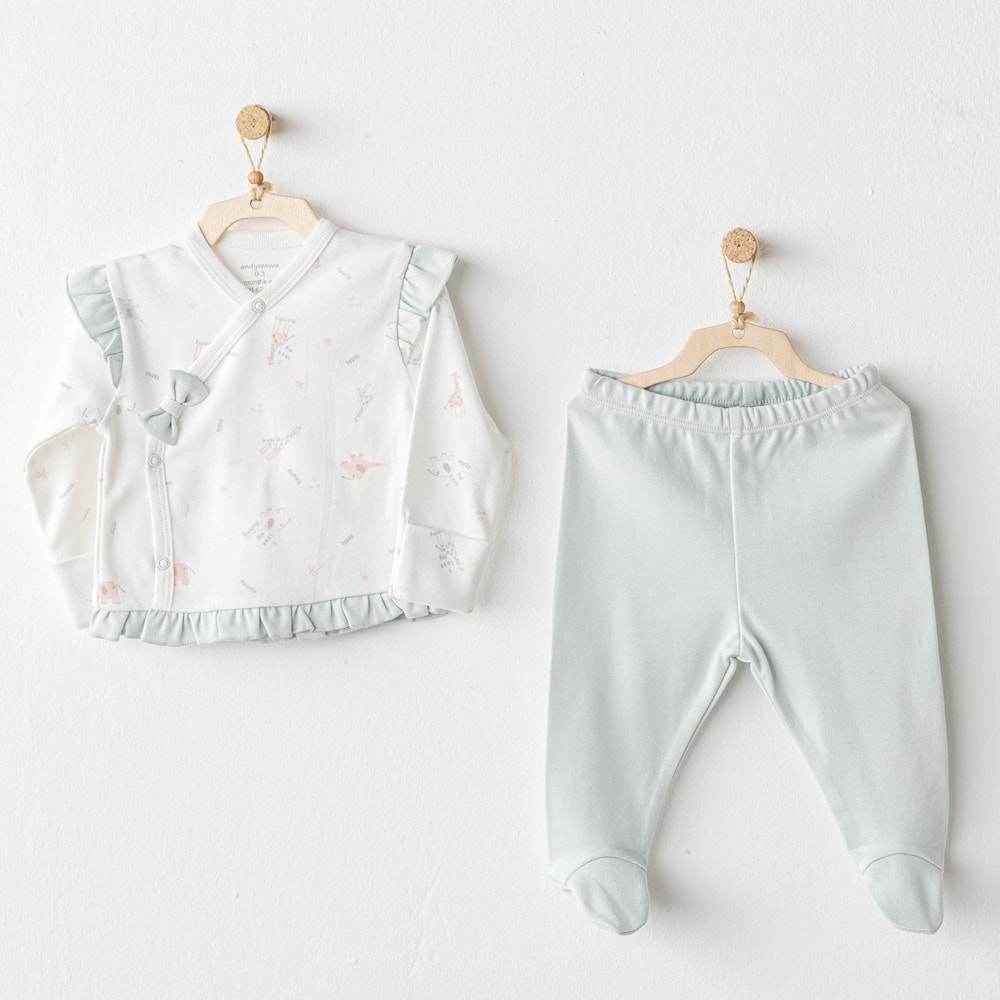 BEBEK ZIBIN SET 2 PCS SIDE SNAP SET LOVE FAMILY