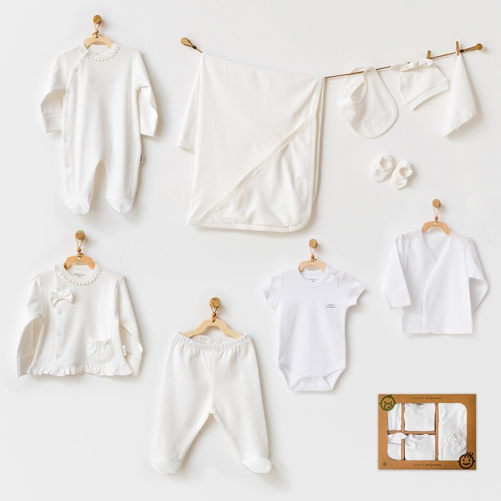 BEBEK HASTANE ÇIKIŞI 10 PCS NEWBORN SET NATURA WAWA