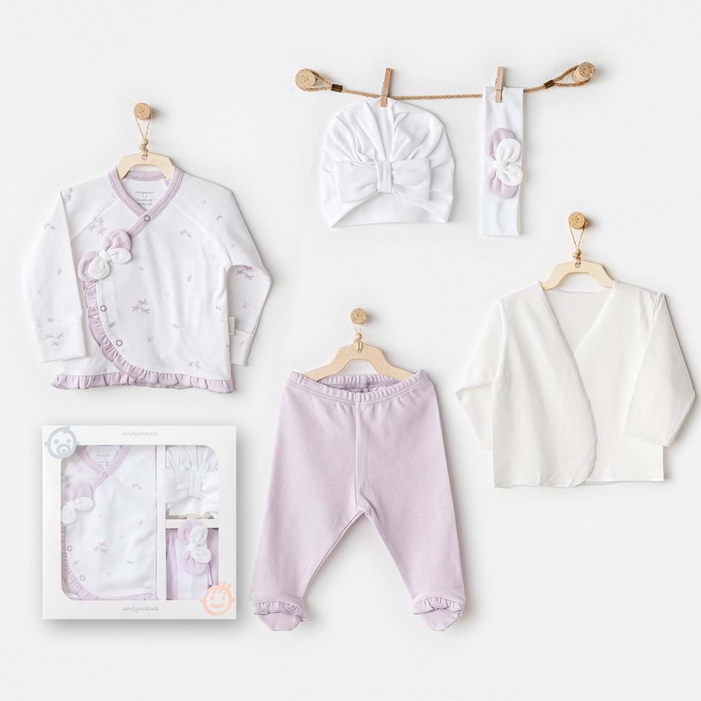 BEBEK HASTANE ÇIKIŞI 5 PCS NEWBORN SET MAGICAL BUTTERFLY