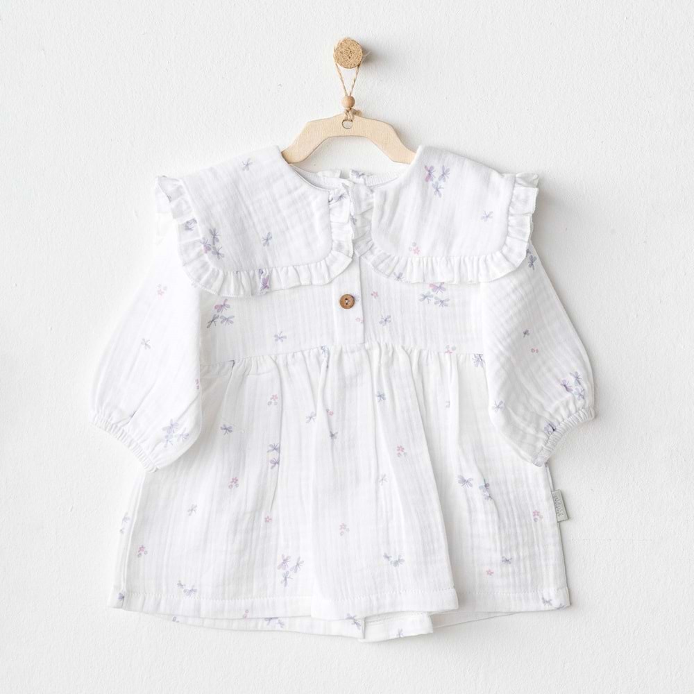 BEBEK ELBİSE DRESS MAGICAL BUTTERFLY MUSLIN