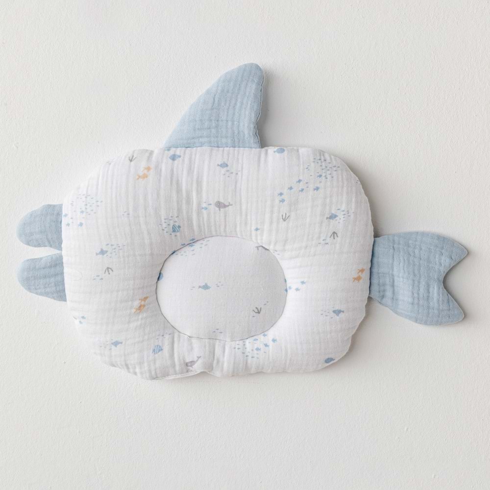 BEBEK YASTIK PILLOW 30X25 OCEAN IS MY HAPPY PLACE MUSLIN
