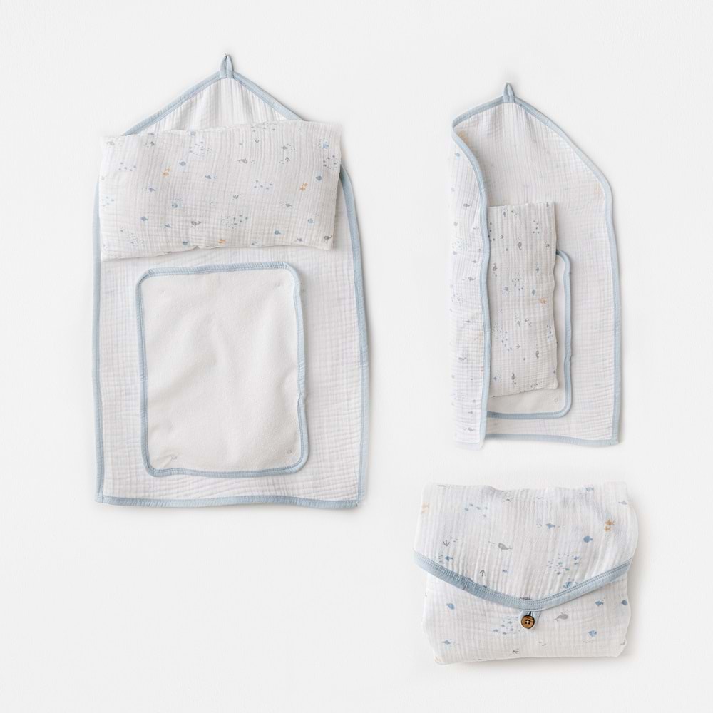 BEBEK ALT AÇMA CHANGING MAT OCEAN IS MY HAPPY PLACE MUSLIN