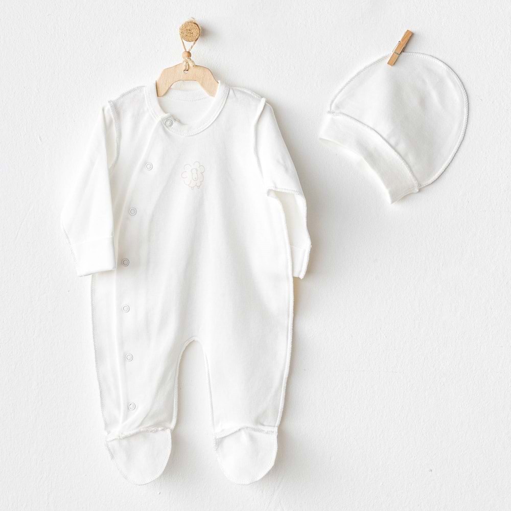BEBEK TULUM TAKIM ROMPER HAT SET ORGANIC PREMATURE LINE
