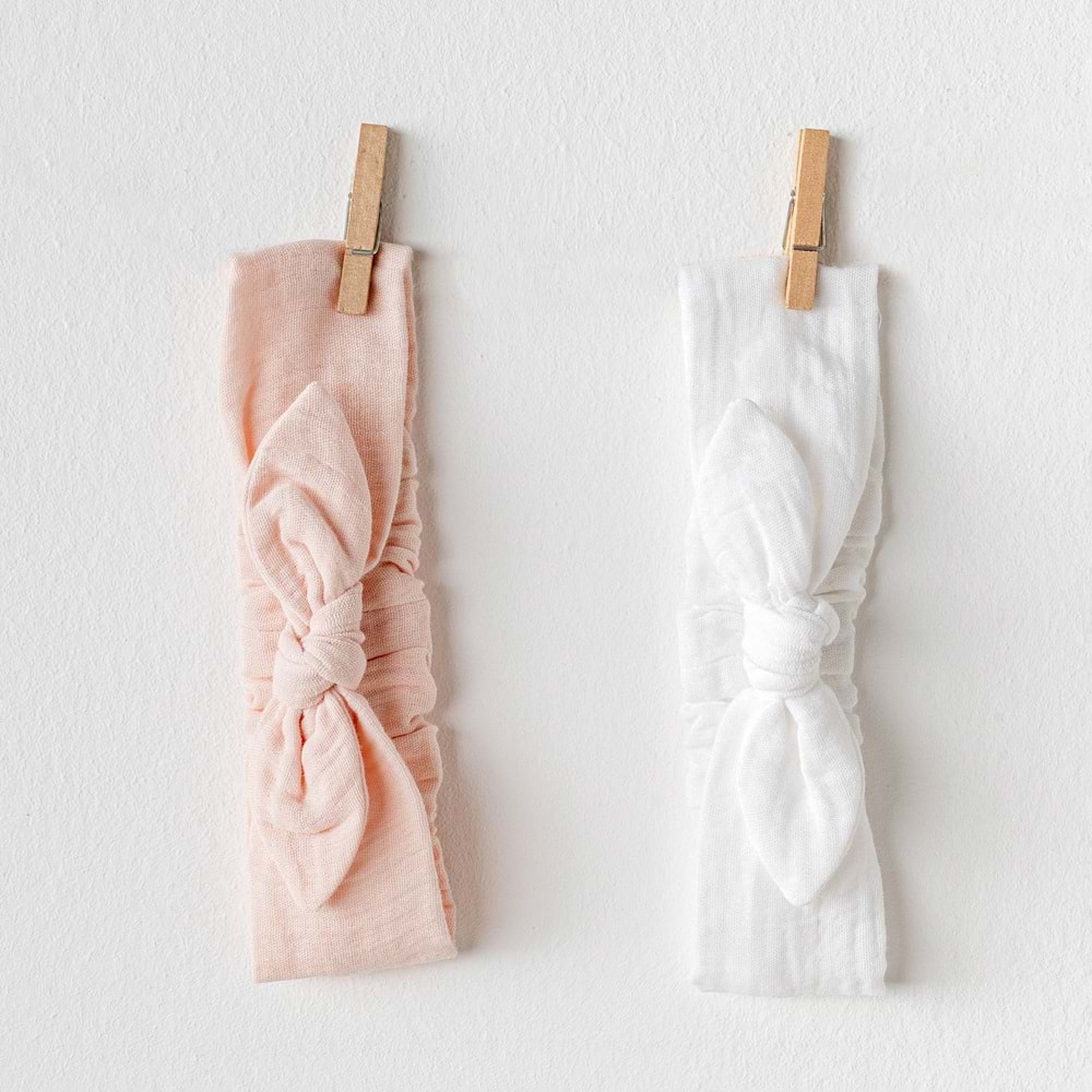 BEBEK SAÇ BANDI 2 PCS HEADBAND MUSLIN HOME
