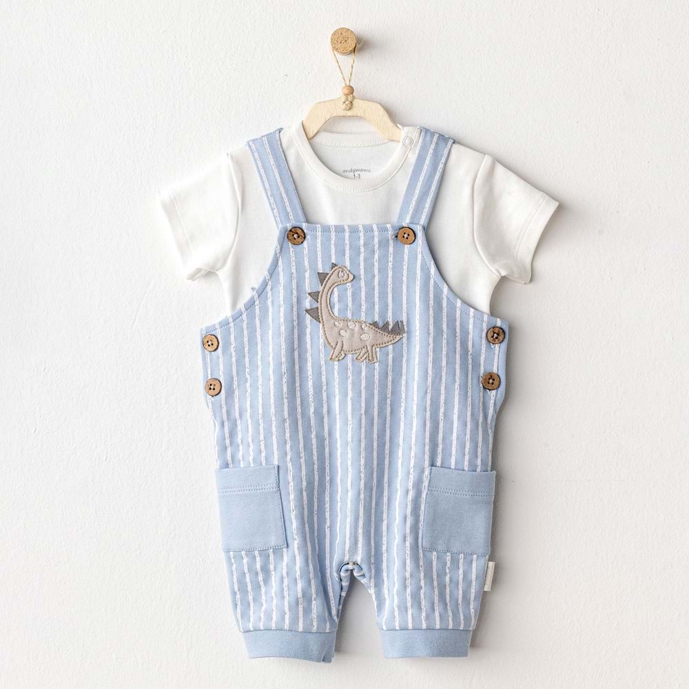 BEBEK SALOPET TAKIM JUMPSUIT SET DINO