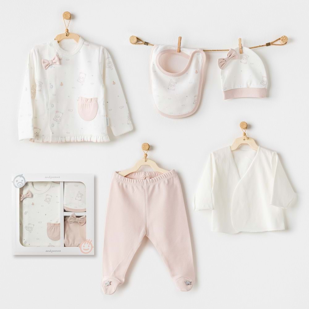 BEBEK HASTANE ÇIKIŞI 5 PCS NEWBORN SET BALLERINA