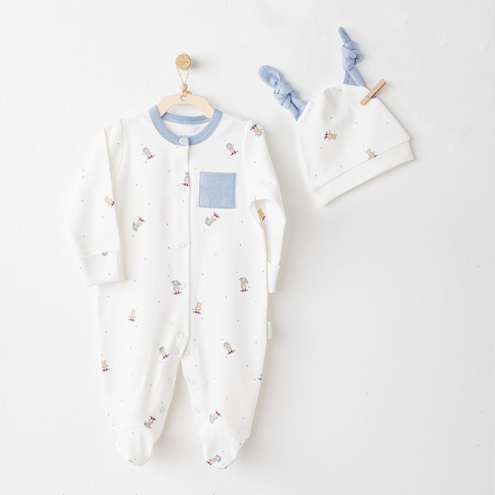 BEBEK TULUM TAKIM ROMPER HAT SET RAINBOW