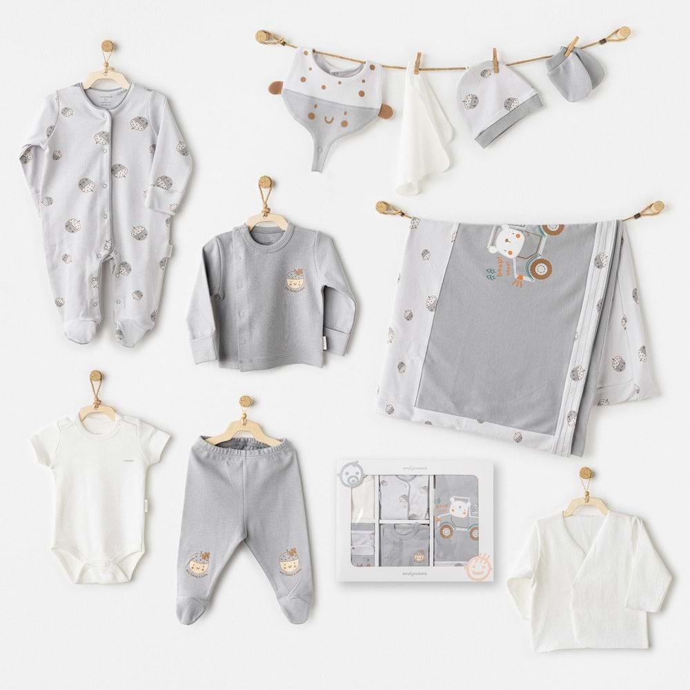 BEBEK HASTANE ÇIKIŞI 10 PCS NEWBORN SET HELLO AUTUMN