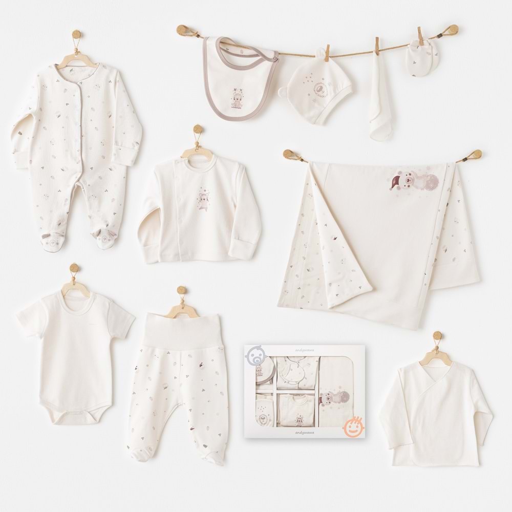 BEBEK HASTANE ÇIKIŞI 10 PCS NEWBORN SET MY 1 ST WARDROBE