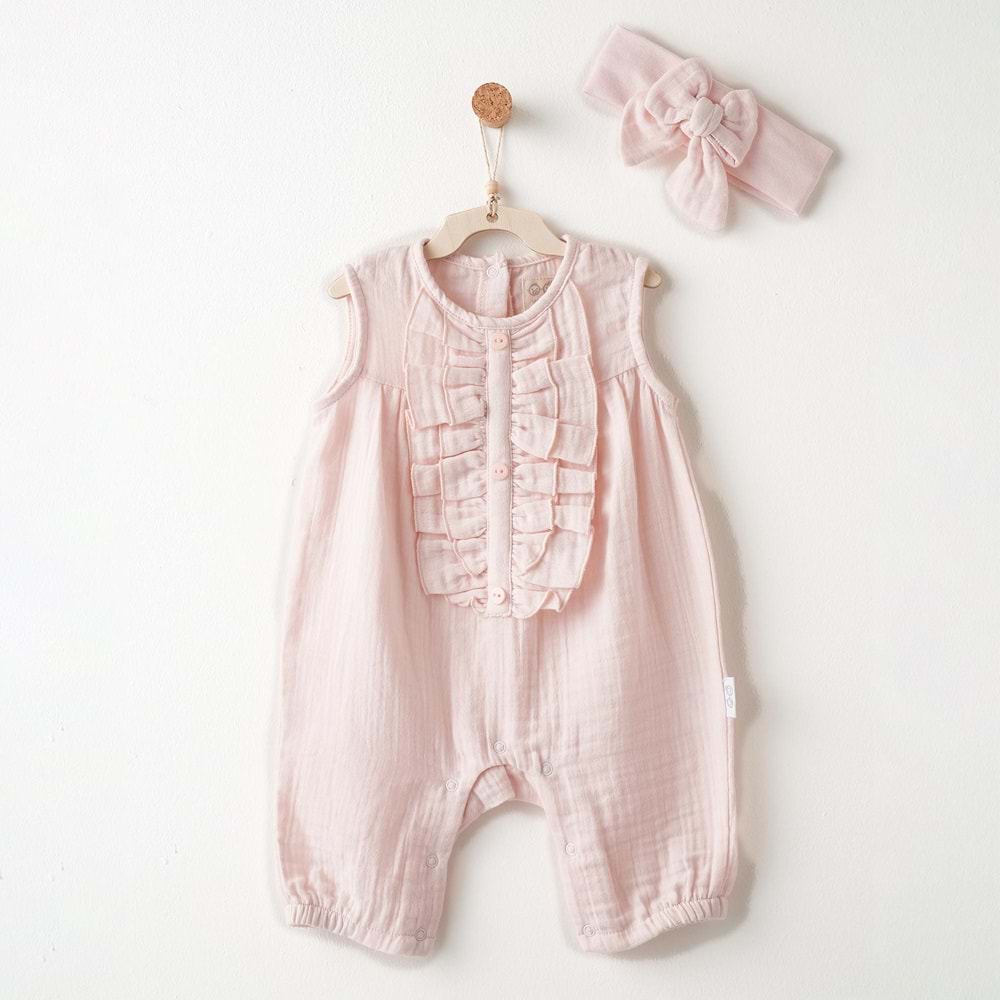 BEBEK TULUM TAKIM ROMPER BAND SET MUSLIN LOVELY DAY