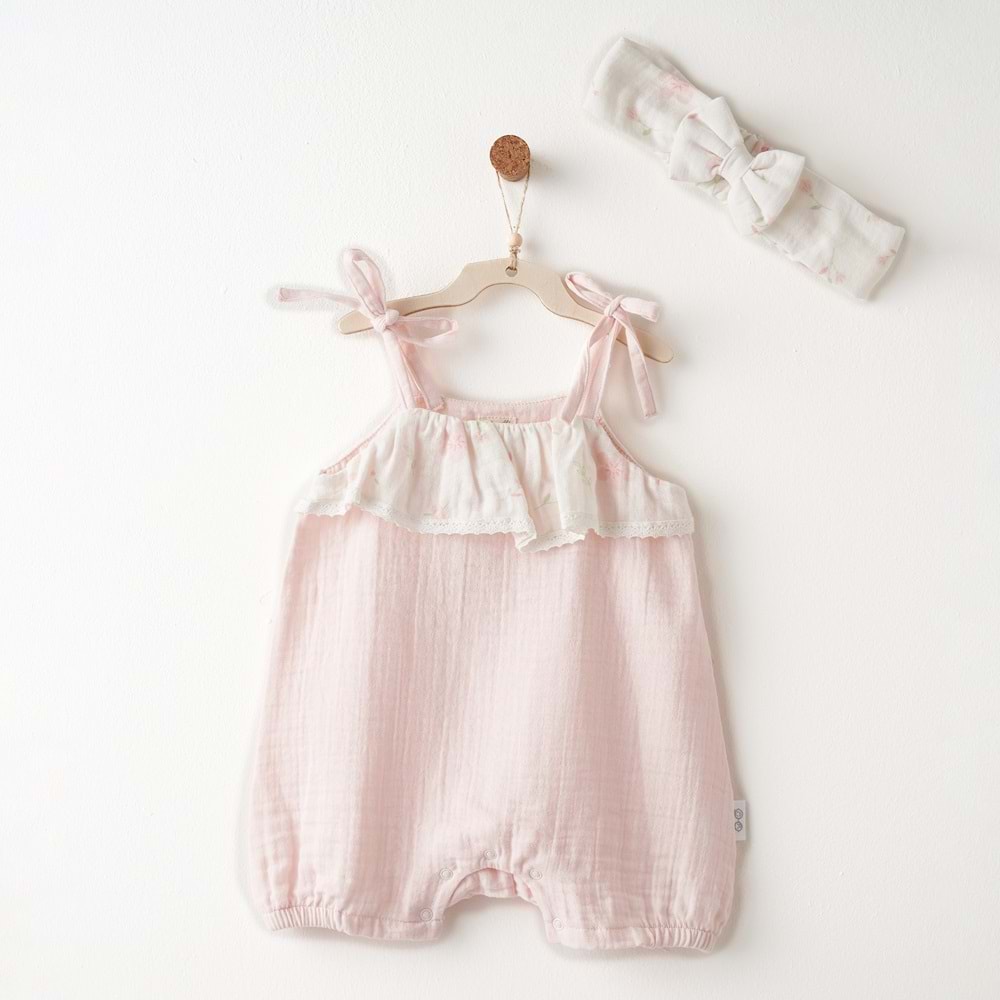 BEBEK TULUM TAKIM ROMPER BAND SET MUSLIN LOVELY DAY