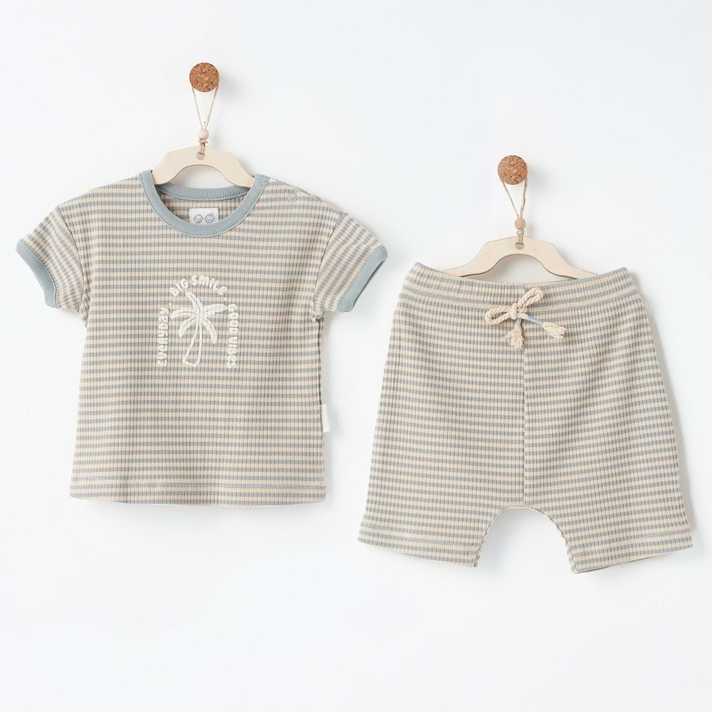 BEBEK TAKIM 2 PCS SET BAMBOO STRIPED