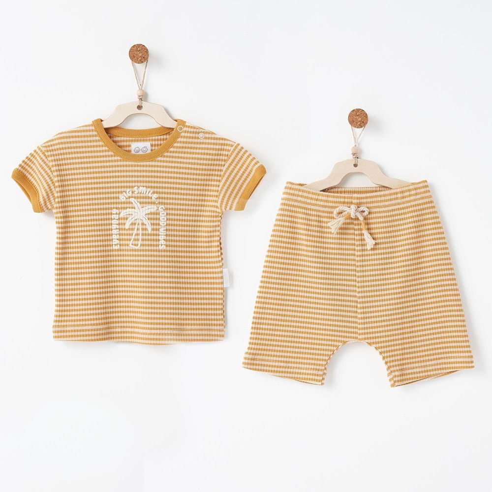 BEBEK TAKIM 2 PCS SET BAMBOO STRIPED