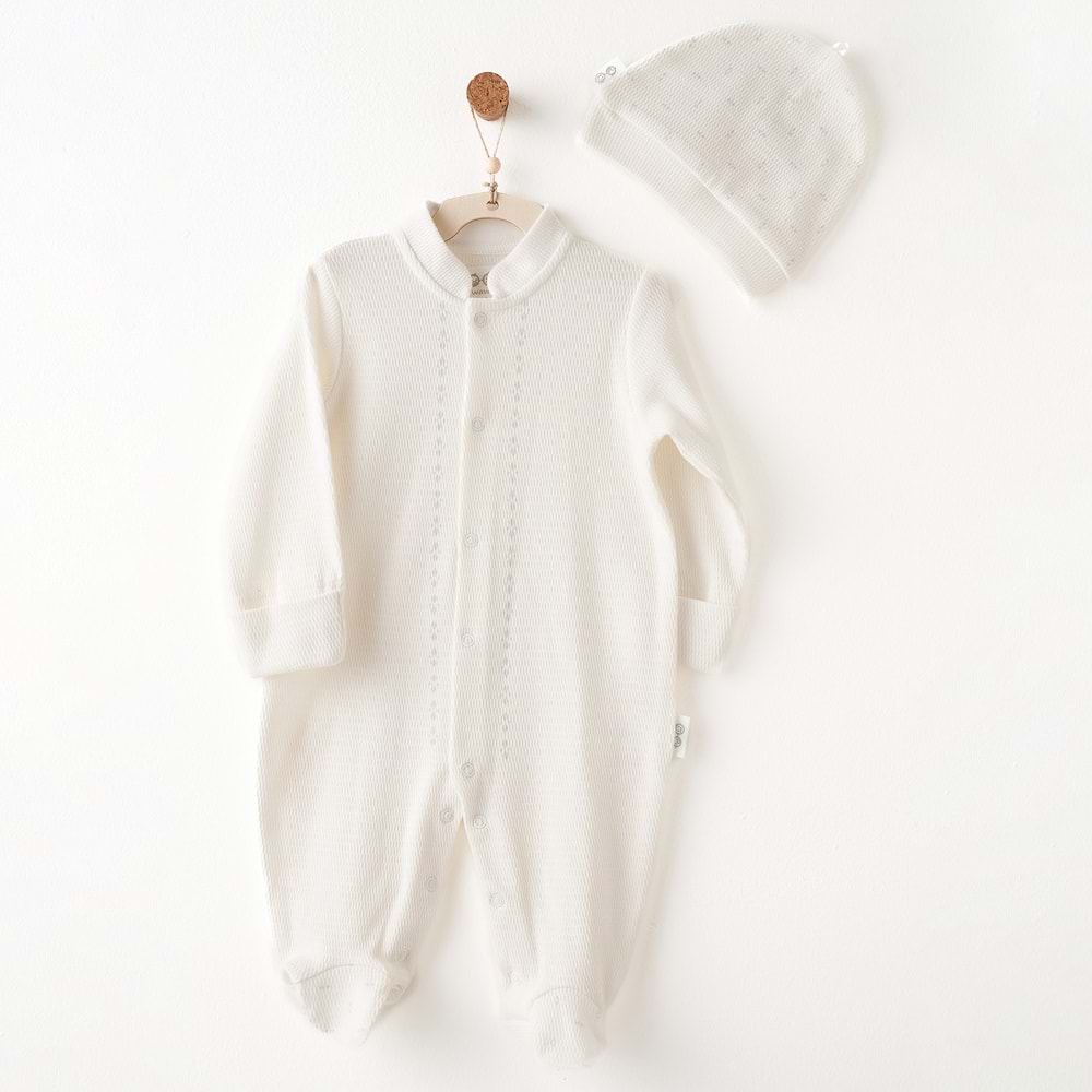 BEBEK TULUM TAKIM ROMPER HAT SET GENTELMAN