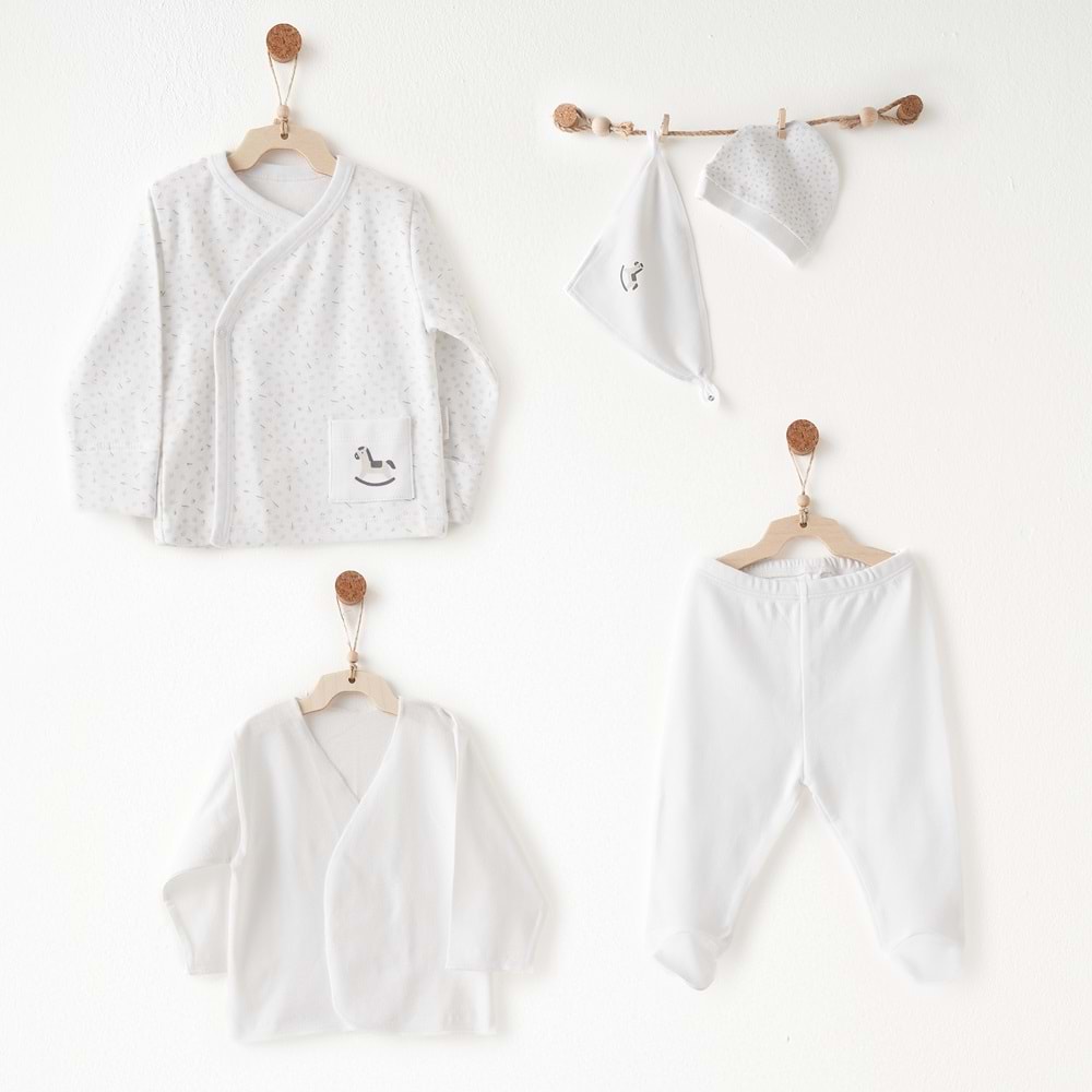 BEBEK HASTANE ÇIKIŞI 5 PCS NEWBORN SET MY LITTLE WORLD