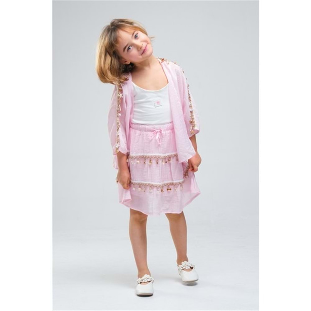 N1014 KIZ 3 LÜ TAKIM - PEMBE - 5-6 YAŞ