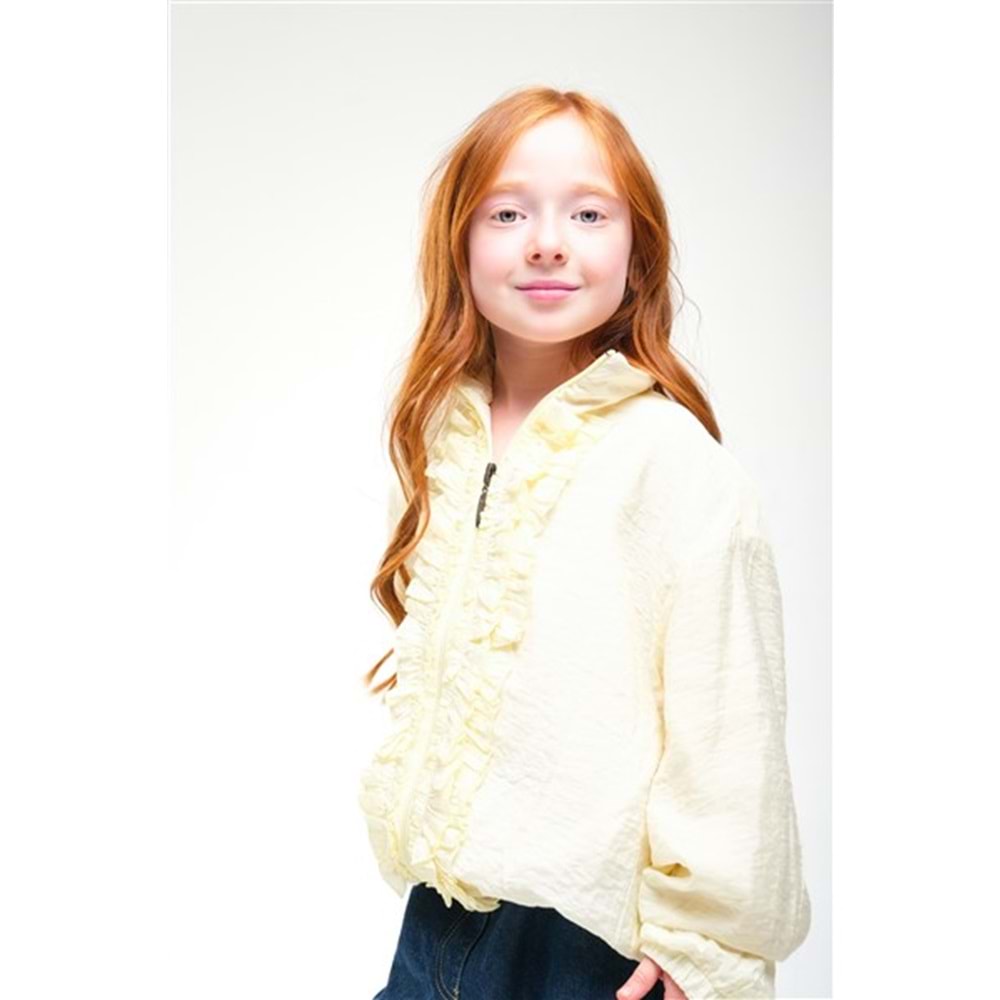 N1003 KIZ ÇEKET - SARI - 3-4 YAŞ