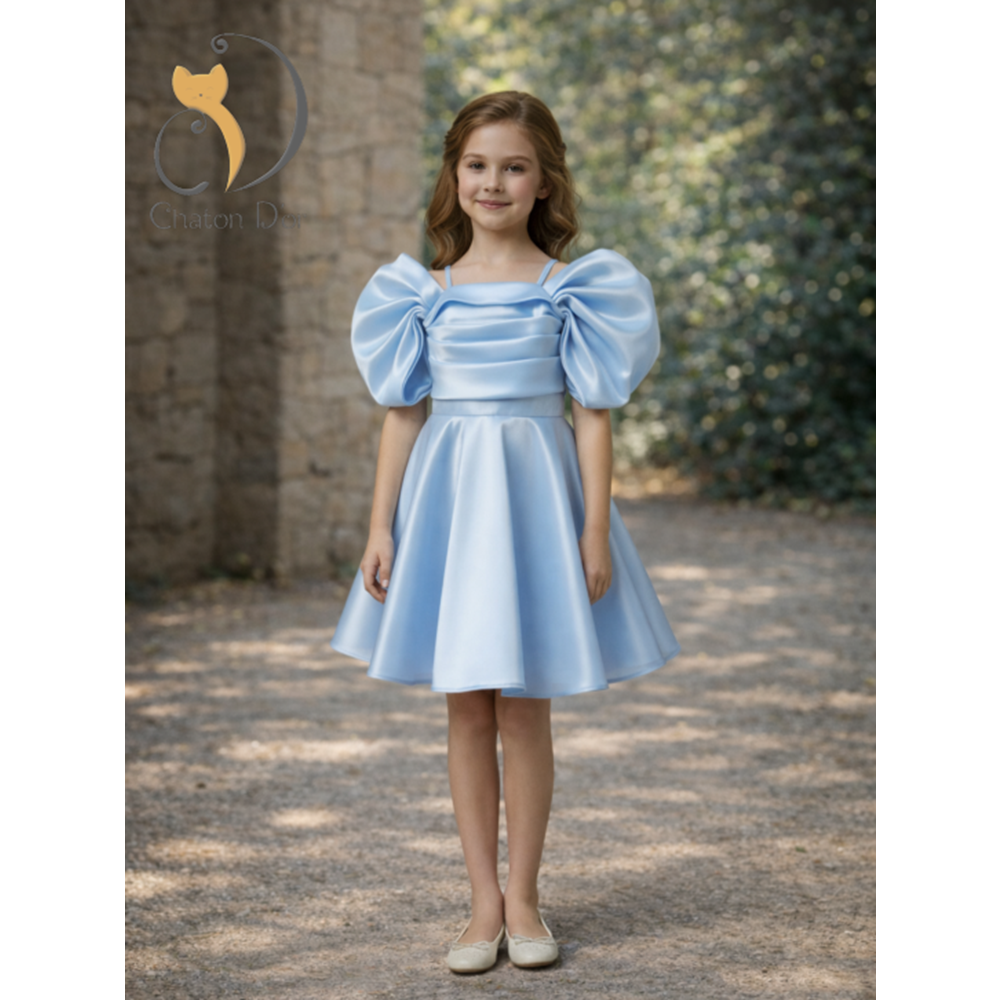 5678 ÇOCUK ELBİSE - MAVİ - 8 YAŞ