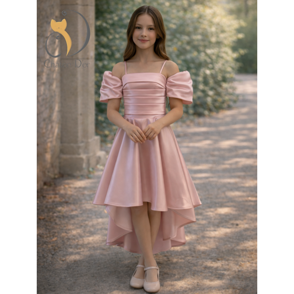 5680 ÇOCUK ELBİSE - PUDRA - 11 YAŞ