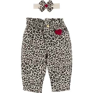 Leopar Saç Bantlı Pantolon 19528