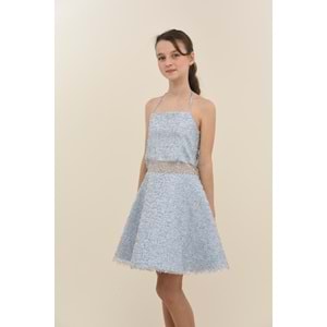 ÇOCUK ELBİSE BELİ TÜL CROP MODEL