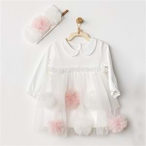 BEBEK ELBİSE TAKIM DRESS BAND SET PETIT LOVE