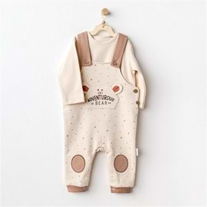 BEBEK SALOPET TAKIM JUMPSUIT SET ADVENTUROUS BEAR