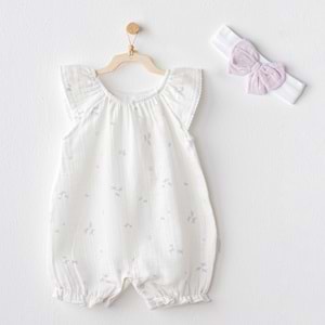 BEBEK TULUM TAKIM ROMPER BAND SET MAGICAL BUTTERFLY MUSLIN