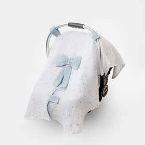 BEBEK ANA KUCAĞI ÖRTÜSÜ CAR SEAT COVER OCEAN IS MY HAPPY PLACE MUSLIN