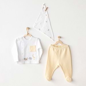 BEBEK ZIBIN SET 3 PCS SIDE SNAP SET LITTLE KING