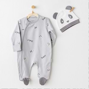 BEBEK TULUM TAKIM ROMPER HAT SET KEEP SMILING