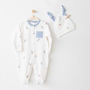 BEBEK TULUM TAKIM ROMPER HAT SET RAINBOW