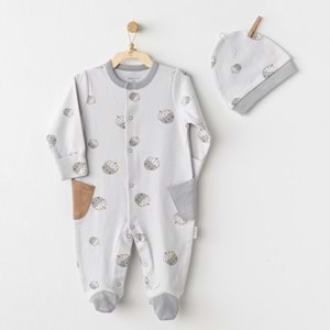 BEBEK TULUM TAKIM ROMPER HAT SET HELLO AUTUMN