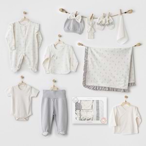 BEBEK HASTANE ÇIKIŞI 10 PCS NEWBORN SET BABY BOW BLISS