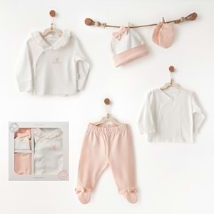 BEBEK HASTANE ÇIKIŞI 5 PCS NEWBORN SET LITTLE SWAN LOVE