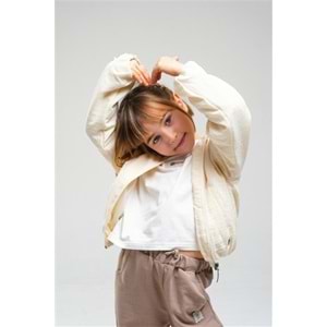 N1013 KIZ T-SHIRT - EKRU - 3-4 YAŞ