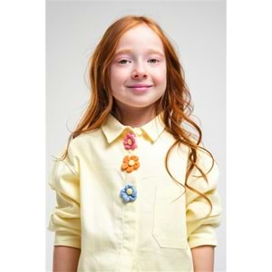 N1057 KIZ GÖMLEK - SARI - 7-8 YAŞ