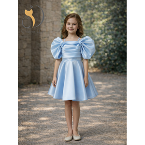 5678 ÇOCUK ELBİSE - MAVİ - 8 YAŞ