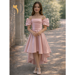 5680 ÇOCUK ELBİSE - PUDRA - 11 YAŞ