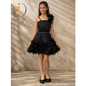 5635 ÇOCUK ELBİSE - SİYAH - 7-8 YAŞ