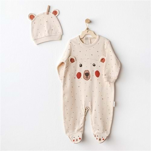 BEBEK TULUM TAKIM ROMPER HAT SET ADVENTUROUS BEAR