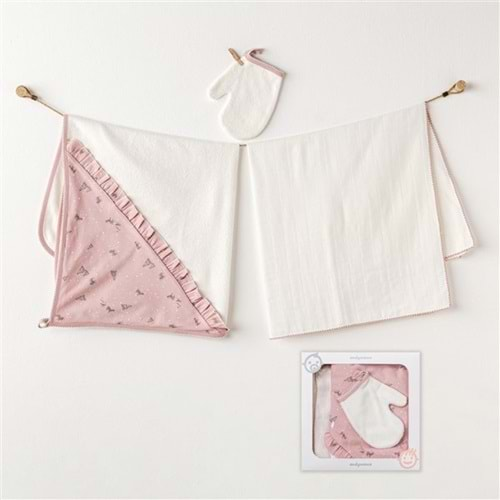 BEBEK HAVLU TAKIM 3 PCS TOWEL MUSLIN SET PUPPY GAZELLE