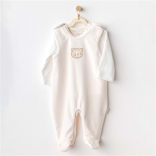 BEBEK TULUM TAKIM ROMPER SET VELVET BEAR TIME