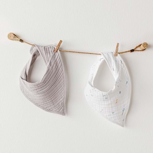 BEBEK FULAR 2 PCS BIBS OCEAN IS MY HAPPY PLACE MUSLIN