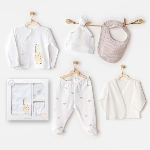 BEBEK HASTANE ÇIKIŞI 5 PCS NEWBORN SET LITTLE KING