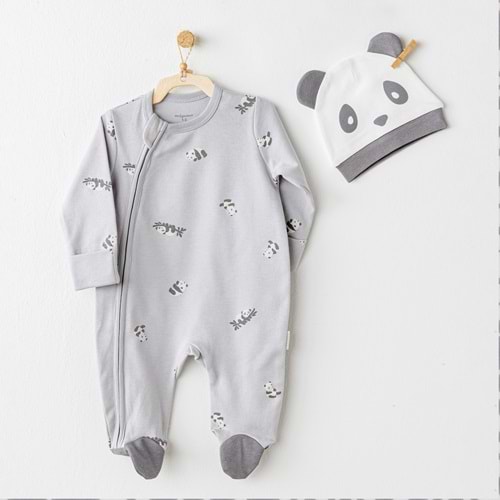 BEBEK TULUM TAKIM ROMPER HAT SET KEEP SMILING